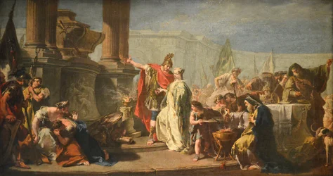 Polyxena vor dem Grab von Achilles